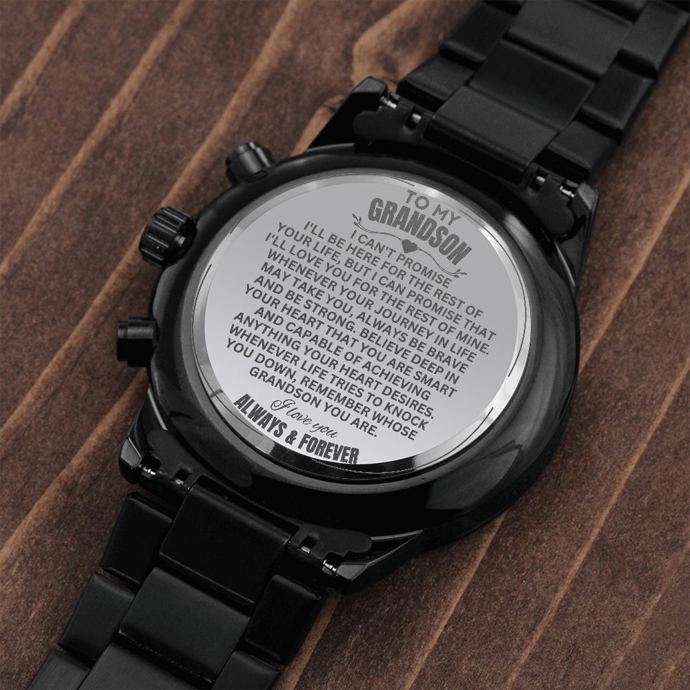(ALMOST SOLD OUT) To My Grandson - Engraved Premium Watch