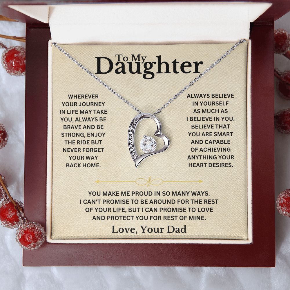To My Daughter - Love Dad - Necklace Gift Set