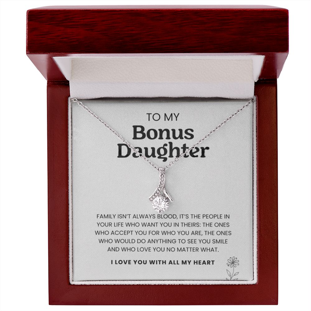 (ALMOST SOLD OUT) To My Bonus Daughter | I'd Do Anything To See You Smile | Necklace