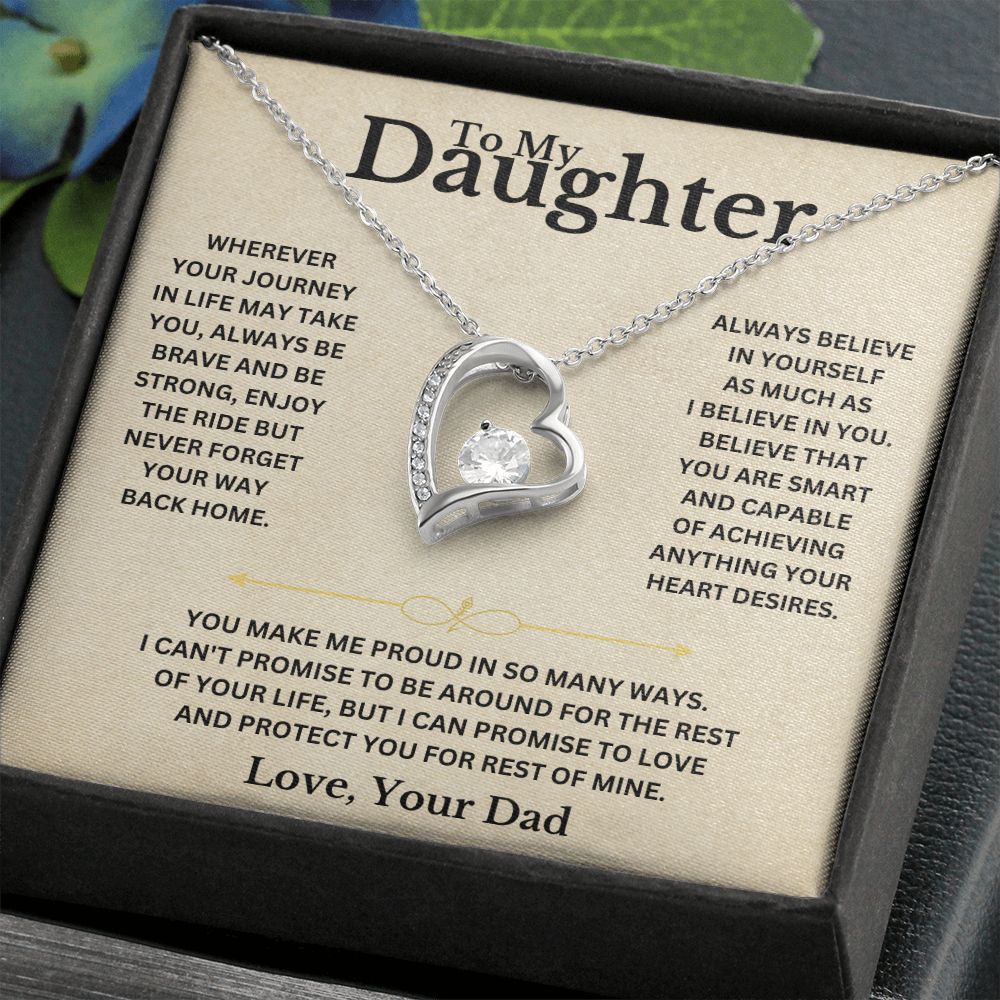 To My Daughter - Love Dad - Necklace Gift Set