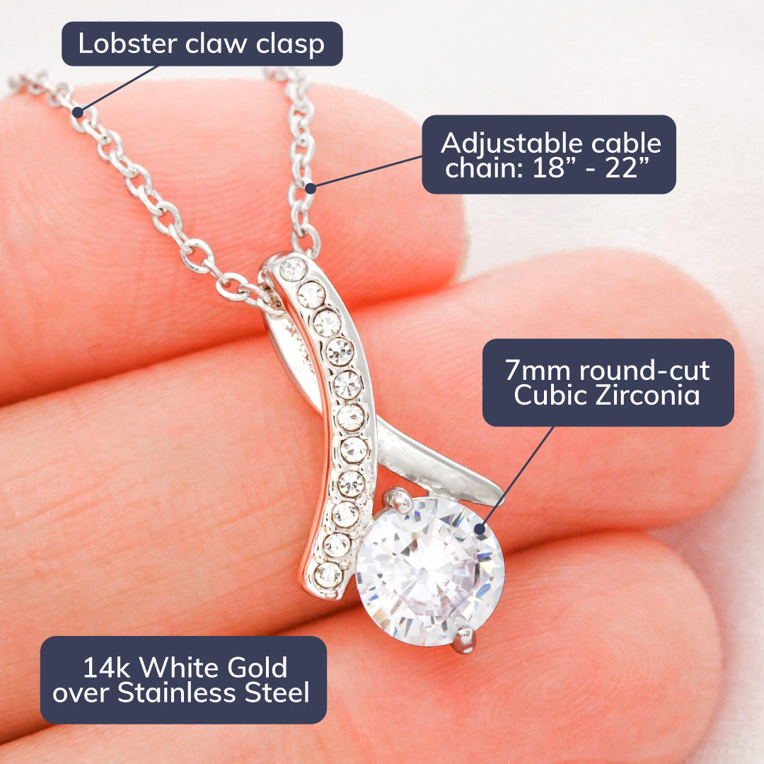 23 To My Girlfriend - The Day I Met You - White Gold Alluring Necklace