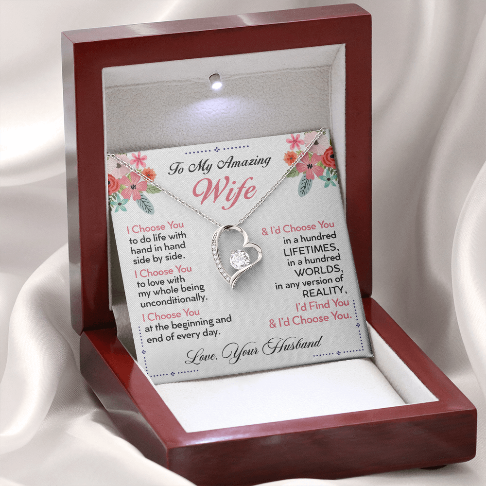 27To My Wife | I Choose You | Forever Love Necklace | Romantic Gift for Wife