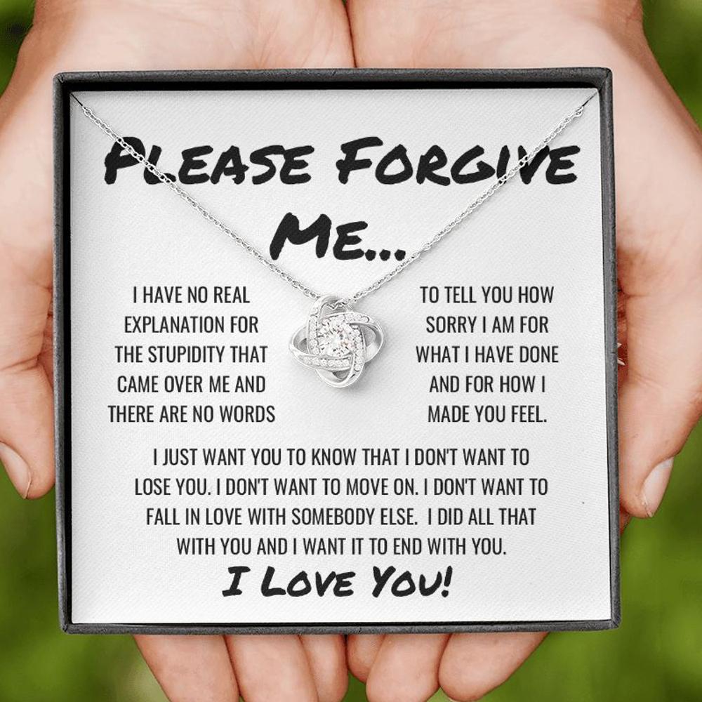 5 Sorry Forgive Me Apology Love Knot Necklace