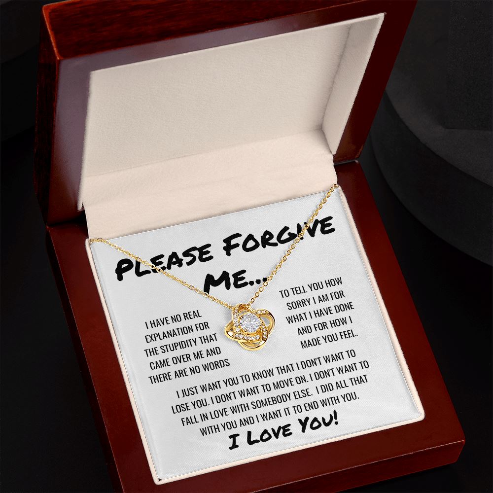 5 Sorry Forgive Me Apology Love Knot Necklace