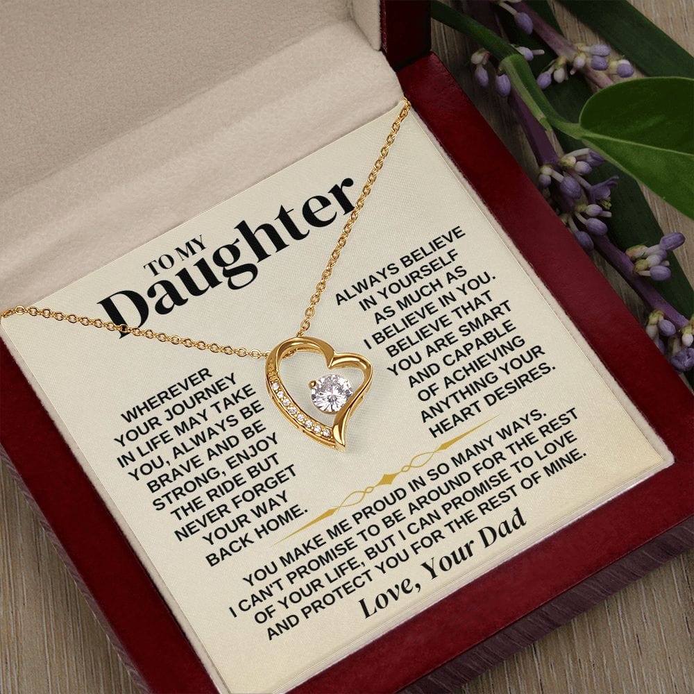 2 To My Daughter - Love Dad - Necklace Gift Set